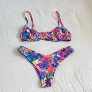 Kulani Kinis Purple Floral Bikini Set